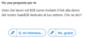 inmail linkedin esempio a freddo